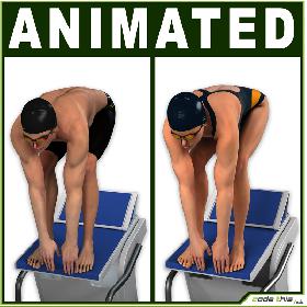 Male And Female Swimmer CG 3D model